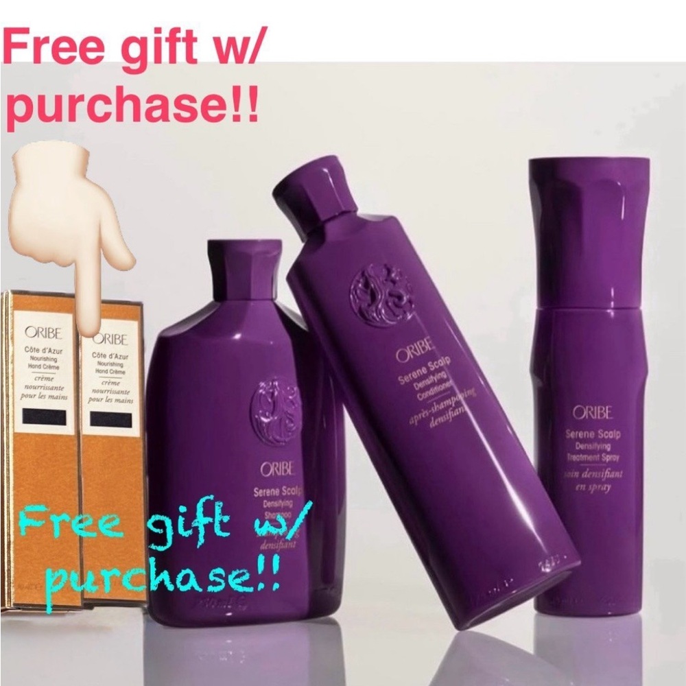 Oribe Serene Scalp Line. Priced to sell! 2 free Oribe Hand crème